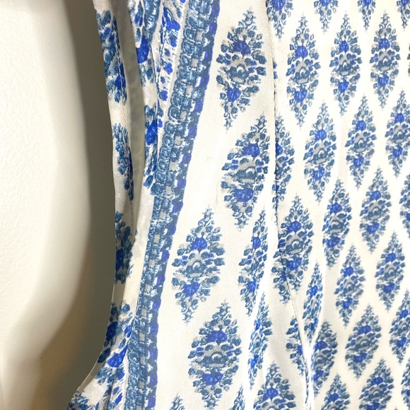 Madewell Skyscape Dress in Diamond Floral Paisley Pattern Drop Waist - Picture 5 of 8